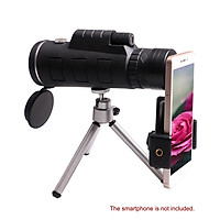 Monocular Telescope 40X60 High Power with Smartphone Holder & Tripod & Compass Low Light Night Vision for Camping