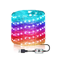 Dải đèn led cổ tích RBG sạc bằng USB có nhạc, điều khiển bằng app