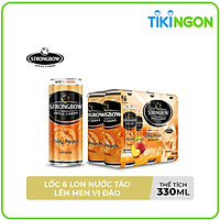 Lốc 6 lon nước táo lên men Strongbow Vị Đào 330ml/lon