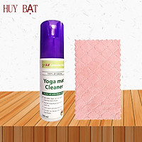 Combo Nước Vệ Sinh Thảm Tập Yoga 100ml Hương Lavender Và Khăn Lau Thảm Yoga Huy Bạt( Giao màu Ngẫu Nhiên).