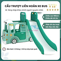 Cầu trượt xe Bus hàng siêu cấp rất dày và nặng, cầu trượt cho bé liên hoàn tải trọng 100kg