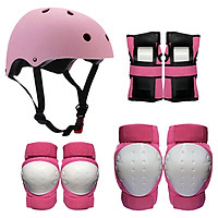 Set Mũ Bảo Hiểm Kèm Đệm Bảo Vệ Tay Và Đầu Gối 7 Trong 1 Trượt Ván Cho Bé