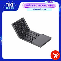 Bàn Phím Gập Bt Wireless Không Dây Tích Hợp Sẵn Touchpad Thích Hợp Cho Windows / Android / Ios - Phiên Bản Xám