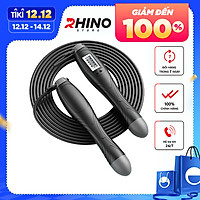 Dây nhảy thể thao lõi thép cao cấp Rhino J101 tự động đếm số, tích hợp đo calo, quãng đường - Dùng cho Muay | Boxing | Kickboxing - Hàng chính hãng
