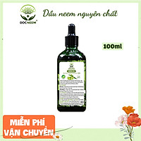 Dầu neem hữu cơ DOCNEEM phòng trị sâu bệnh hoa hồng, phong lan, cây cảnh, dầu neem oil nguyên chất ép lạnh 100ml