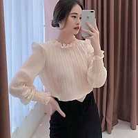 Áo sơ mi nữ dập ly