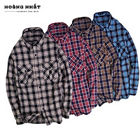 Áo sơ mi caro dài tay dành cho nam H&N - ASM024 phối màu trẻ trung có 2 túi tiện lợi chất kate xuất mịn mát