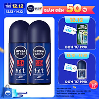 Combo 2 Lăn Ngăn Mùi NIVEA MEN Dry Impact Khô Thoáng (50ml) - 81610