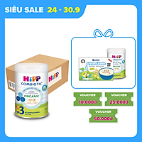 Thùng 6 lon sữa bột dinh dưỡng công thức HiPP 3 Organic Combiotic chất lượng hữu cơ tăng cường sức khoẻ hệ miễn dịch, bổ sung Canxi và vitamin D dành cho trẻ trên 12 tháng tuổi (6 lon x 800g)