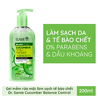 Sữa rửa mặt làm sạch tế bào chết Dr. Sante Cucumber