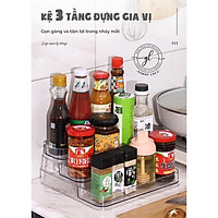 Kệ 3 tầng đựng gia vị nấu ăn