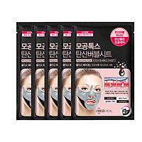 Combo 5 Mặt nạ sủi bọt thải độc làm sạch da và se khít lỗ chân lông Mediheal Mogongtox Soda Bubble Sheet 18ml x5