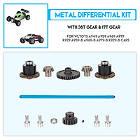 for Wltoys XKS 1/18 RC Car Metal Differential Kit 42T Gear 27T Gear Differential Carrier Drive Shaft Steering Hub