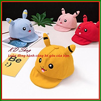 (Ảnh thật) Mũ Nón cho bé trai Nón cho bé gái 3 tháng 18 tháng hình pikachu dễ thương - Mũ MU07