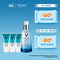 Bộ sản phẩm Serum khoáng phục hồi chuyên sâu Vichy Mineral 89 50ml và 3 serum khoáng phục hồi chuyên sâu Mineral 89 15ml