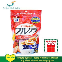 Ngũ cốc calbee đỏ Nhật Bản chính hãng - Ngũ cốc hoa quả trái cây granola dinh dưỡng giảm cân ngon hơn hạt và bột ngũ cốc thông thường