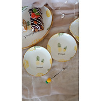 Đĩa gốm Pineapple - hình tròn nhỏ