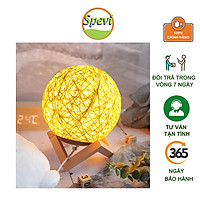 Đèn Ngủ Quả Cầu Mây - Đèn Ngủ Trang Trí Led Blackinner (đế xếp) Có Điều Chỉnh Độ Sáng - Hàng chính hãng