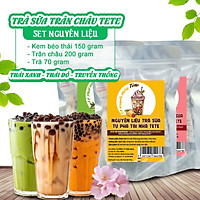 Set Nguyên Liệu Trà Sữa Tự Pha Tại Nhà TETE (Ra được 25-30 Ly)