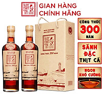 Cặp 2 chai nước mắm Tĩn cá cơm than nhãn đỏ 40N (500ml/chai)