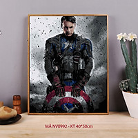 Tranh sơn dầu số hóa tự tô màu theo số Siêu anh hùng Marvel Captain America NV0992