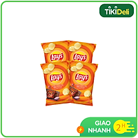 Combo 4 Lays Vị Sườn Nướng BBQ 95g
