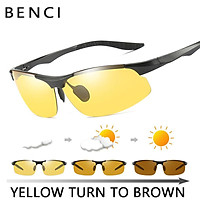 Nam Kính Nhìn Xuyên Đêm Kính HD Tầm Nhìn Tắc Kè Hoa Kính Phân Cực Nam Vàng Kính Mát Cho Người Lái Xe Oculos Gafas De Sol