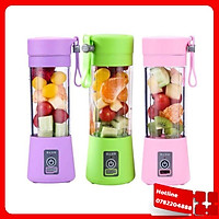 Máy Xay Cầm Tay 380Ml Nhỏ Gọn, Hiện Đại (Màu Ngẫu Nhiên), Tặng Kèm Bộ 3 Thìa Inox Cao Cấp - Loại Tốt
