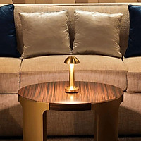 Modern Industrial LED Table Lamp, Iron Desk Lamp for Living Room Bedroom Office, USB Rechargeable Bedside Lamp with 3 Brightness Adjustable