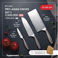 Bộ Dao Pro Asian Knives (3) Tupperware