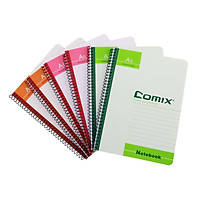 Set 6 Cuốn Sổ Note Lò Xo A5 Comix C4515 (Cuốn 80 Trang)