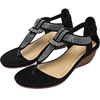 Giày sandals gót vuông hở ngón 4cm phong cách thời trang