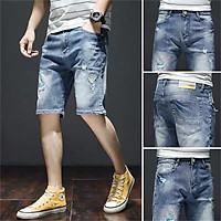 QUẦN SHORT JEAN NAM CHẤT BÒ CO GIÃN MẪU MỚI SIÊU HOT THỜI TRANG CAO CẤP AQ080