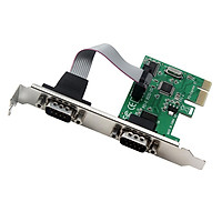 PCI-E to RS232 Dual Serial Ports Interface Expansion Card COM Adapter For Desktop PC