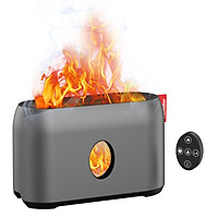 HZ003 Simulation Flame Mist Humidifier Night Light Quiet Fake Fire Humidifier Cool Desktop USB Humidifier