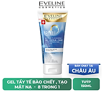 Gel rửa mặt Eveline facemed+ 8in1 active cleansing giảm thiểu da chết và tạo mặt nạ ( Tuýp 150ml)