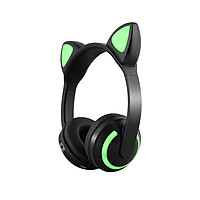 LED Cat Ear ZW-19 Headset RGB 7-Color Lights Noise Cancelling Headphones BT 4.2 Kids Earphone Supports 3.5mm Plug
