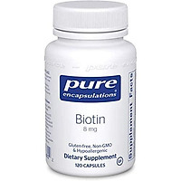 Pure Encapsulations - Biotin 8 mg - Hypoallergenic B Vitamin Supplement - 120 Capsules
