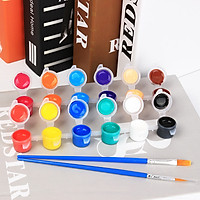 Bộ 12 Màu Nước Mini Water Color Cao Cấp Tặng Kèm 2 Bút Lông Cọ Vẽ Và Khay Nhựa Pha Màu Tiện Dụng - Bộ Màu Nước Nhỏ Gọn 24 Màu Sắc Chất Lượng Mịn Màng Sắc Nét Tối Ưu - Hàng Chính Hãng VinBuy