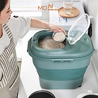 Hộp Đựng Gạo Có Bánh Xe /Thùng Đựng Gạo 25kg Chống Côn Trùng Có Thể Xếp Gọn- Chính Hãng