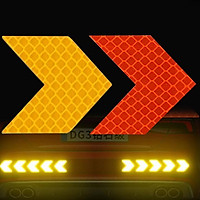 Decal phản quang hình múi tên dán trang trí cảnh báo cho xe ô, xe máy