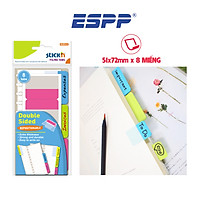 Giấy note phân trang 2 mặt 51x72mm (8 miếng) - Hopax