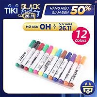 Dry Erase Markers 12pcs Water-based Whiteboard Markers Fine Point Marker Erasable Low Odor Ink for Kids DIY Drawing
