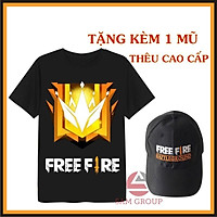 Mua 1 áo thun đen Free Fire in hình Rank Thách đấu tặng 1 nón cực chất