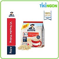 Thức Uống Yến Mạch Quaker 3in1 - Vị Truyền Thống 420g