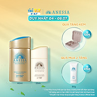 Bộ đôi Kem chống nắng dưỡng da dạng sữa bảo vệ hoàn hảo Anessa Perfect UV Sunscreen Skincare Milk SPF 50+ PA++++ 60ml + Kem nền trang điểm BB chống nắng dưỡng da Anessa SPF 50+ PA++++ 25ml