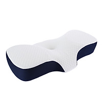 Contour Memory Foam Pillow with Washable Silk-Pillowcase Orthopedic Ergonomic Cervical Sleeping Pillow for Neck Shoulder