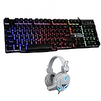 Bàn phím game R8 1822 led đa màu + Tai Nghe led