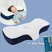 Gối công thái học chống đau vai ngáy, ngủ ngáy, hỗ trợ ngủ nhanh Ema - Thiết kế riêng biệt cho tư thế nằm ngửa và nằm nghiêng
