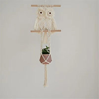 Cotton Rope Owl Pendant Hand-woven Wall Decoration Hanging Basket Oranment